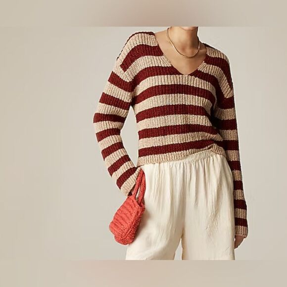 J.Crew Montauk pullover sweater in stripe NWT Size M - Picture 11 of 11